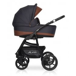 03 графит-кирпичный - Детская коляска Riko Basic Alfa Ecco 2 в 1